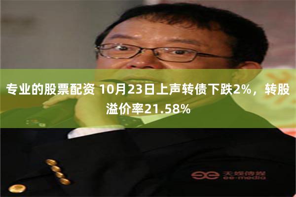 专业的股票配资 10月23日上声转债下跌2%，转股溢价率21.58%